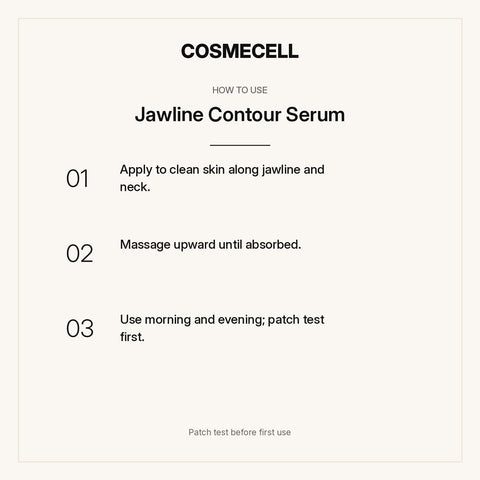 Jawline Contour Serum – how to use, step by step