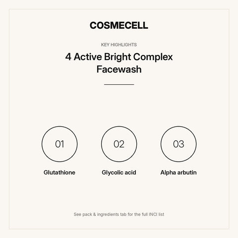 4 Active Bright Complex Facewash – key highlights