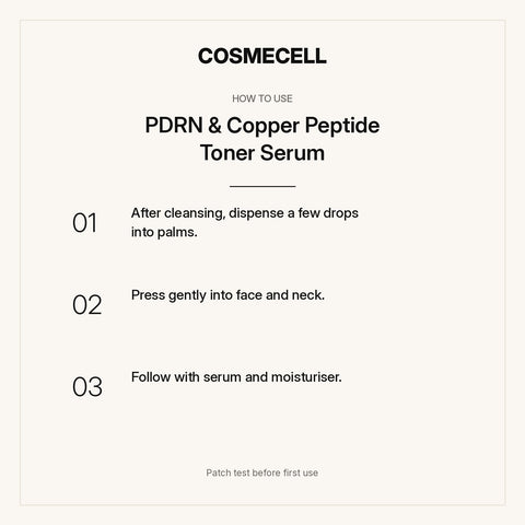 PDRN & Copper Peptide Toner Serum – how to use, step by step