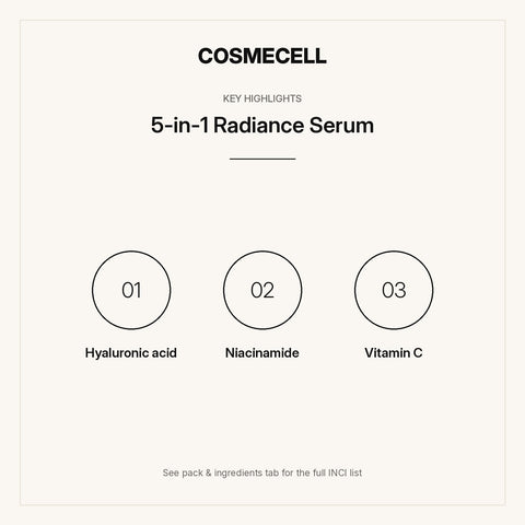 5-in-1 Radiance Serum – key highlights