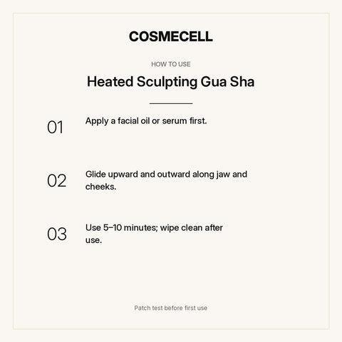 Heated Sculpting Gua Sha – how to use, step by step