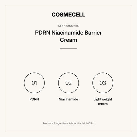 PDRN Niacinamide Barrier Cream – key highlights