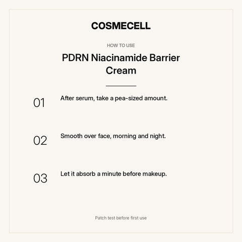 PDRN Niacinamide Barrier Cream – how to use, step by step
