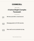 4 Active Bright Complex Facewash – how to use, step by step
