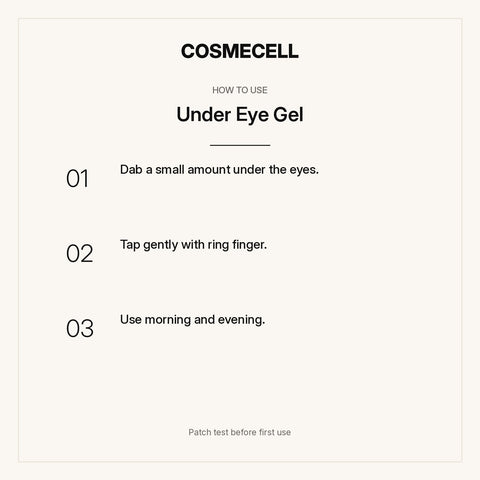 Under Eye Gel – how to use, step by step