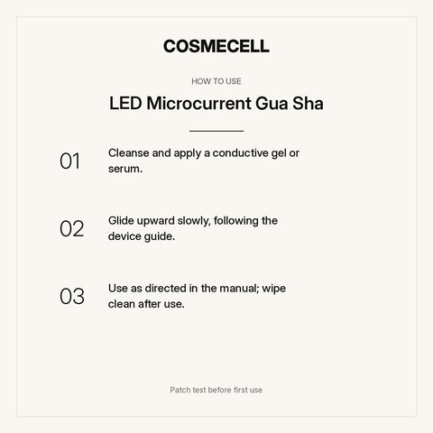 LED Microcurrent Gua Sha – how to use, step by step