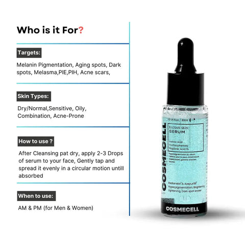 Hyperpigmentation Serum for Dark Spots Eraser and Radiant Skin - Cosmecell