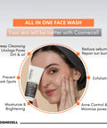 Facewash Clear Skin AHA-BHA Deep Cleansing Acne Control for Radiant Skin - AHA-BHA Deep Cleansing Facewash - Cosmecell