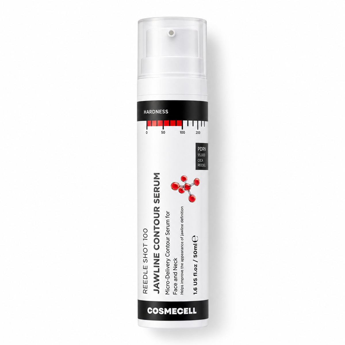 COSMECELL Jawline Contour Serum with PDRN & Reedle Shot 100 | Double Chin Reduction, Skin Tightening & Face Sculpting Serum | 50ml Cosmecell