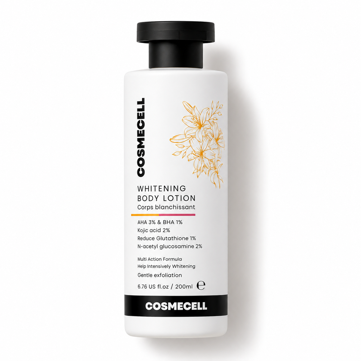 Cosmecell AHA BHA Whitening Body Lotion with Kojic Acid & Glutathione Cosmecell