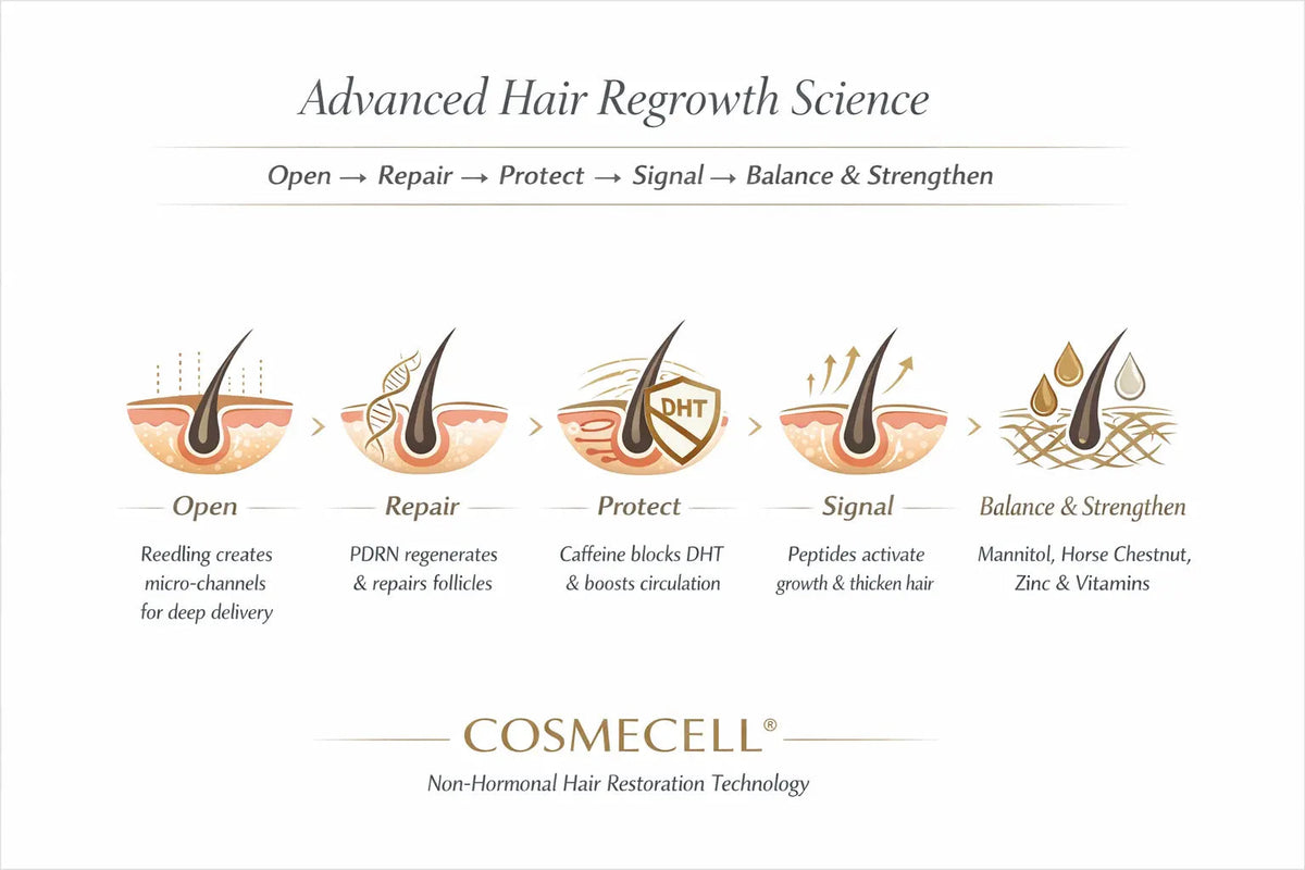 Reedle Shot PDRN Hair Growth Gel for Fuller Looking Hair - Cosmecell