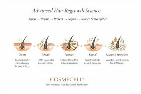 Reedle Shot PDRN Hair Growth Gel for Fuller Looking Hair - Cosmecell